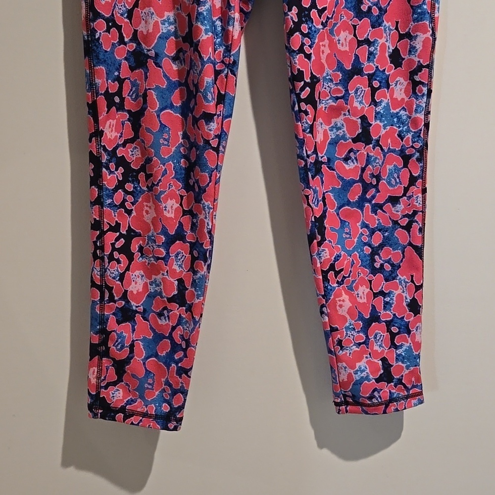 Live Well pink blue black leggings. Size medium. - Picture 3 of 7